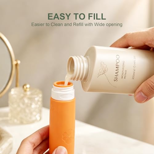 Amphism 16 Pack Travel Bottles Set - TSA Approved Silicone Containers