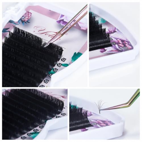 Yelix Easy Fan Lash Extensions B/C/CC/D Curl 8-15mm