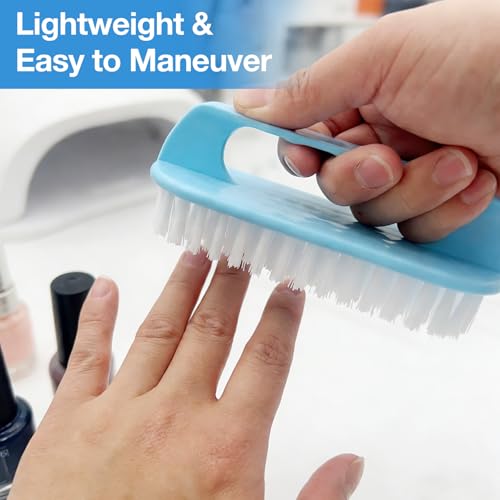 Large Heavy-Duty Nail Cleaning Brush with Four-Finger Grip - 2 Pack