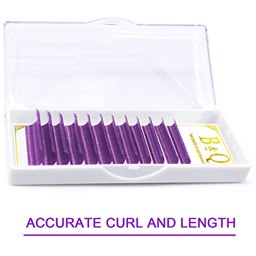 Colored Eyelash Extensions Purple Easy Fan Volume Lashes D-0.07-15 Color Lashes Easy Fan Lashes Mixed Lash Tray C D Curl Volume Lash Extensions Salon Use by B&Q LASH (Purple-D-0.07,15 mm)