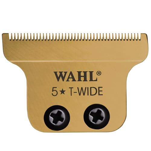 Wahl Professional T-Wide Gold Plated Bladeset, Adjustable Zero-Overlap, DLC and Titanium Coated, Fits Cordless Detailer Li
