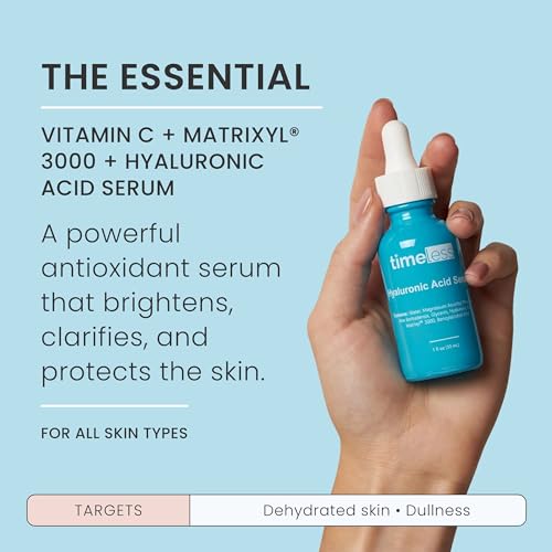 Timeless Skin Care Hyaluronic Acid Vitamin C Serum 1 oz Unisex, (HAC-1)