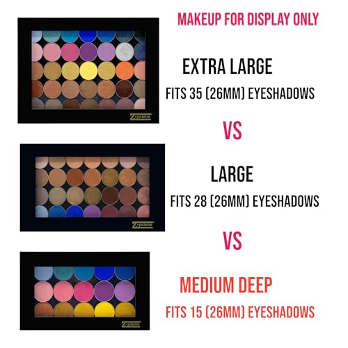 Deep Medium Magnetic Makeup Palette - Customizable Organizer for Eyeshadows & Powders