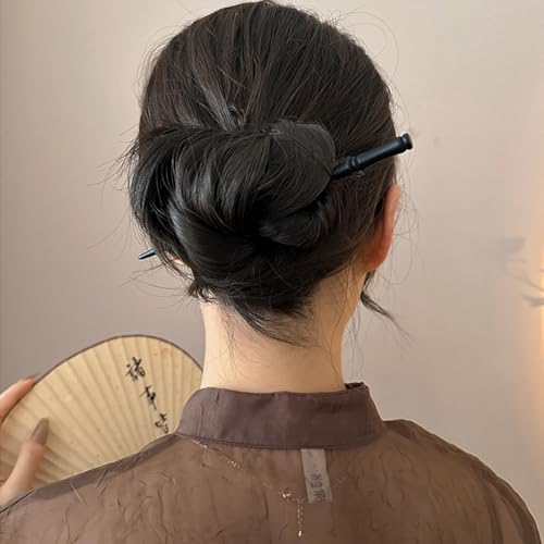 12 Pcs Vintage Wood Hair Sticks – Bamboo Chopsticks
