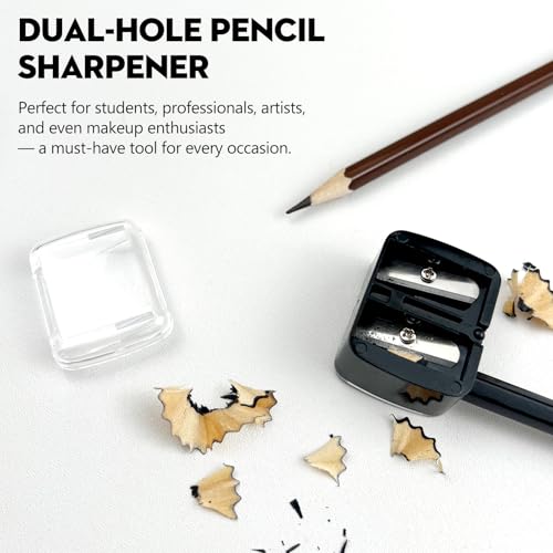 Zoolinn Dual Hole Cosmetic Pencil Sharpeners for Lip & Eyeliner - 5 Pack