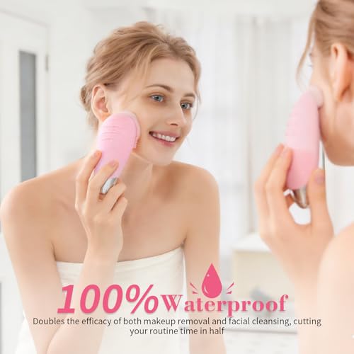 Facial Cleansing Brush Rechargeable Silicone Vibrating Face Scrubber