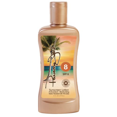 Panama Jack Sunscreen Tanning Lotion - SPF 8, PABA, Paraben, Gluten & Cruelty Free, Antioxidant Moisturizing Formula, 6 FL OZ (Pack of 6)