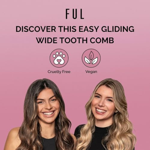 FUL: Curly Hair Products: Wide Tooth Comb for Afro, Curly, and Wavy Hair - Ideal Shower Comb for Detangling and Styling. Combs for women and also suitable as a mens comb