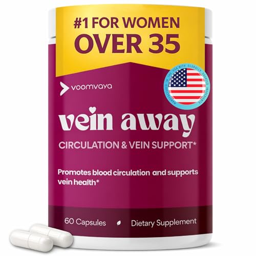 VoomVaya Vein Away - Vein Support Supplement for Women 35+, 60 Capsules