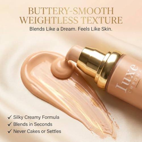 Iuxe Chroma Color Changing Foundation for Mature Skin - Hydrating & Longwear