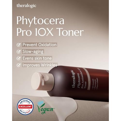 Phytocera Pro Antioxidant 10X Toner - Ceramide Elasticity Age-Defying Essence Toner with Collagen, Hyaluronic Acid - Vegan and Dermatologically Tested, 9.48 fl.oz.