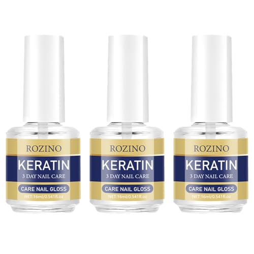 Keratin Nail Care Oil - Plant-Based Strengthening Treatment (3 Pack)