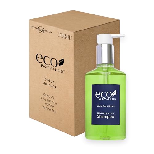 Terra Pure | Eco Botanics Shampoo and Conditioner, White Tea and Honey Retail Size Hotel Amenities, 10.14 oz. (Single)