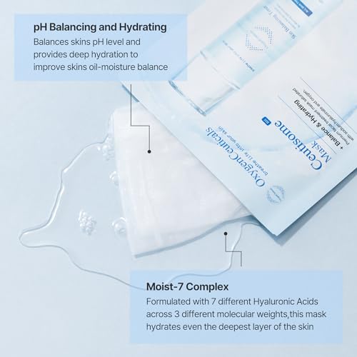 OxygenCeuticals Ceutisome BH Mask ? Hydrating Sheet Mask with 7 Types of Hyaluronic Acid, Fruit Extract & Green Tea Leaf Extract, Moisturizing & Skin Calming Facial Mask (6 Sheets/1 Box)