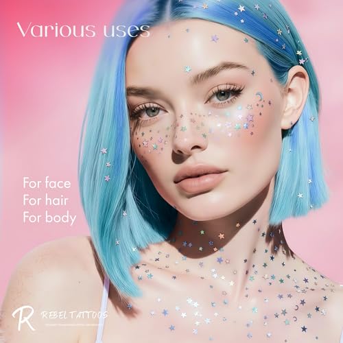 Temporary Face Tattoo Freckles - Glittery Stick-On Stickers