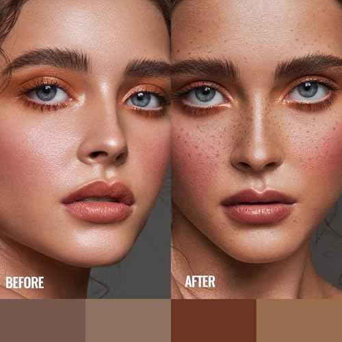 2-in-1 Dual Ended Freckle Pen,Waterproof Microblading Freckle Maker with Precision Tip & Natural Freckle Sizd dot for Realistic 24H Freckle Makeup.