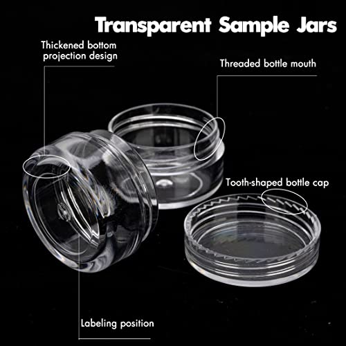 3g Sample Containers 50 Count Leak Proof with Labels & Spatulas
