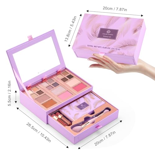 Color Nymph Makeup Palette Set - 12 Colors Eyeshadow, Blush, Highlighter