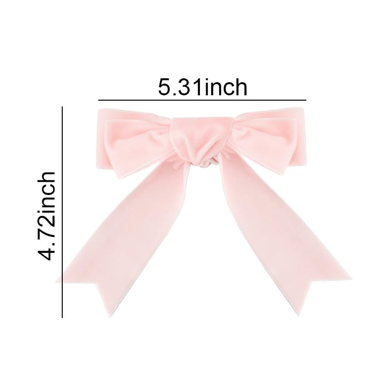 Small Bow Hair Clips for Women Velvet Hair Bows for Girls Clip Pink Bow Barrette Hair Bow Accessories Clip Side Hair Clip Bow Decorative Hair Clips for Thin Thick Hair 2 Pack Bowknot Hair Clip