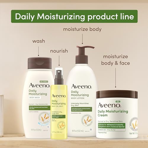 Aveeno Daily Moisturizing Body Wash, 12 Fl. Oz, Pack of 3