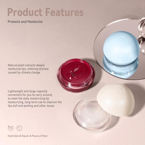 Moisturizing Overnight Lip Mask Vitamin E Lip Butter Repair Sleeping Lip Balm For Hydrated, Full Looking & Irresistible Lips(0.2 Fl Oz),Cherry