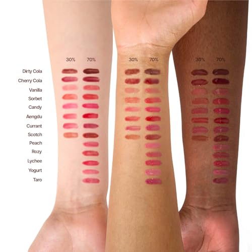 fwee 3D Voluming Gloss 70% (Rich) | High Shine, Non-Sticky Lip Gloss for Makeup | Long-Lasting, Moisturizing Gel Formula ? Cherry Cola 70% | 30% & 70% Pigment Options | 5.3g