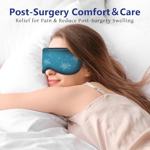 Cooling Gel Eye Mask for Sleep & Migraine Relief, Reusable Silk & Cold Compress for Eyes, Puffiness & Dark Circles, 2 Pack