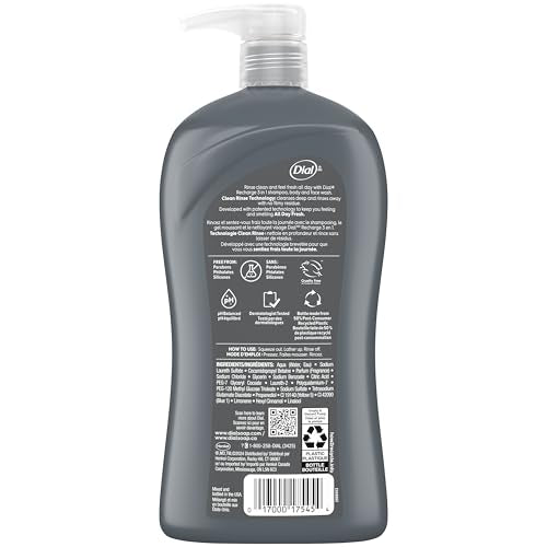 Dial 3-in-1 Men's Body Wash, Hair & Face – 32 Fl Oz