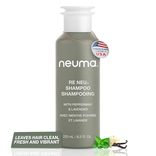 NEUMA Re Neu Shampoo 8.5 Fl. Oz. Revitalizing, Soothing & Gentle Cleansing Sulfate Free Shampoo, Peppermint & Vanilla Scent