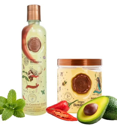 JASLDY Botanical Hair Mask & Mint Aji Anti-Dandruff Shampoo Set - Natural Shine & Strength