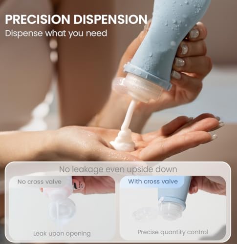 TSA Approved 3oz Leak-Proof Silicone Travel Bottles