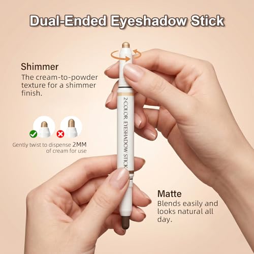 2-in-1 Cream Eyeshadow Stick - Shimmer & Matte