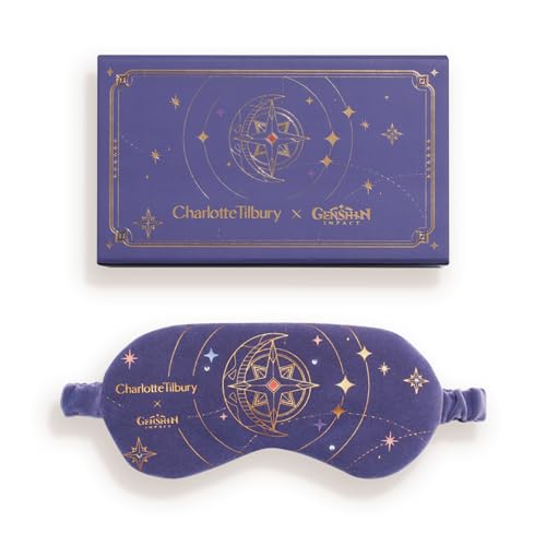 Charlotte Tilbury x Genshin Impact Starfell Treasure - Travel Size Skincare Kit - Magic Water Cream, Crystal Elixir, Setting Spray, Compact Mirror & Genshin Accessories - Pouch Included (6 Count)