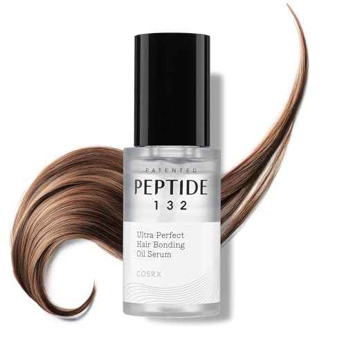 COSRX PEPTIDE 132 Hair Bonding Oil Serum, Travel Size Keratin Treatment for Frizzy, Damaged, Dry Hair ? Repairs Split Ends, Adds Hair Gloss ? For All Hair Types, Stocking Stuffers ? 0.94 fl oz