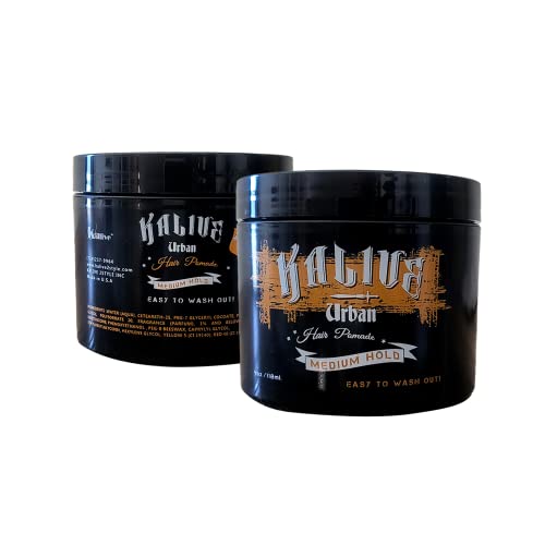 KALIVE Medium Hold Water-Based Pomade for Men - 4 oz