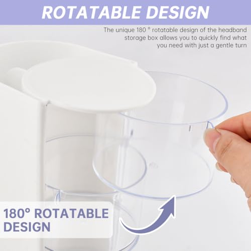 3-Layer Rotating Hair Accessory Organizer with Brush Holder