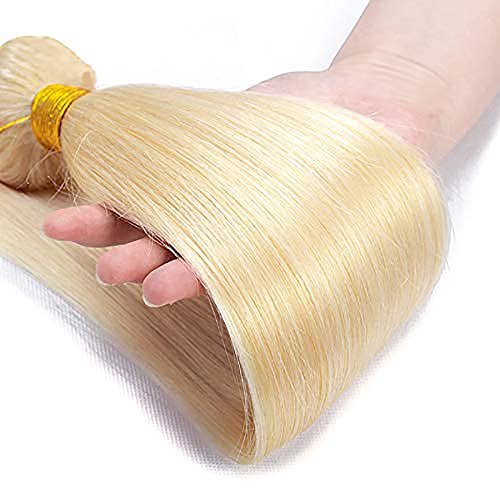 613 Blonde Straight Hair Bundles - Unprocessed Brazilian Virgin Hair - 26 Inch