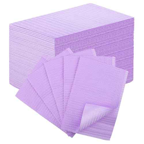 50pcs Disposable Nail Mats Foldable Nail Paper Towels for Table Acrylic Nail Practice Sheet, 3 Ply Waterproof Clean Nail Table Practice Mat for Salon Manicure Tattoo,Nail Art Accessories(Purple)