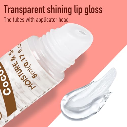 AZEN 120 Pack Lip Gloss Set, Clear Lip Gloss Bulk, Lip Oil for Dry Cracked Lips Moisturizing Hydrating Nourishing with Vitamin E, Valentines Gifts Easter Basket Stuffers
