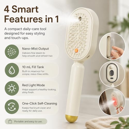 Electric Spray Hair Brush with Air Cushion Bristles (2-Pack)