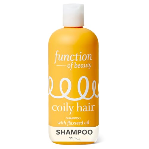 Function of Beauty Coily Hair Shampoo - Sulfate-Free Shampoo for Bouncy Coils - Anti-Frizz, Curl Defining & Nourishing with Flaxseed oil - Dry & Dull Hair Care Products