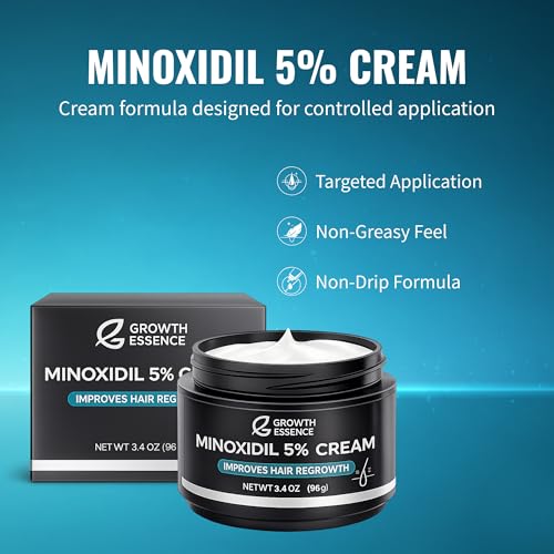 Minoxidil 5% Cream with Biotin & Caffeine for Hairline & Beard