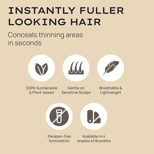 Style Edit Hair Building Fibers - Plant-Based Thinning Hair Solution, Black 0.88oz