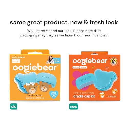 oogiebear Cradle Cap Brush Kit for Babies - Gentle Scalp Care