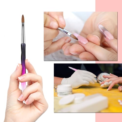 6Pcs Nail Art Brushes Set | Clean Up Brush, Liner, Polish & Extension Gel Brush | Nail Polish Mistake Cleaner for Nail Art DIY, Manicure Tools