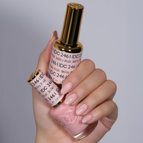 DAISY DND DC Gel Nail Polish & Matching Lacquer Duo Set - Milky Pink