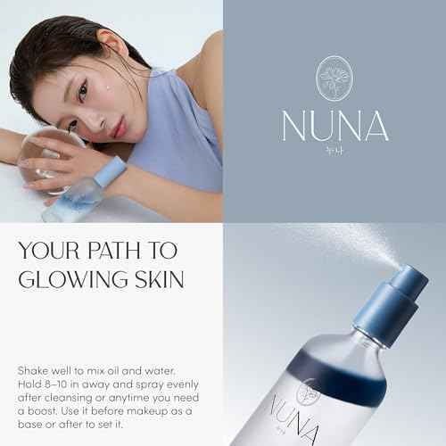 NUNA Ultra Hydrating Face Serum Spray with Peptides, Niacinamide, Hyaluronic Acid & Botanical Extracts ? Korean Lightweight Moisture Boost Facial Mist & Setting Spray for Makeup ? 3.38 fl oz
