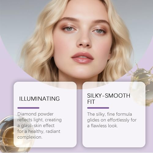 Viviyoo 4-Color Highlighter & Blush Palette with Mirror - Long-Lasting Shimmer Eyeshadow Makeup Kit, Travel Size Gold