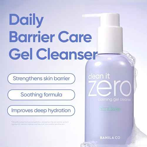 BANILA CO Clean It Zero Calming Gel Cleanser | Cica & Amino Acid Complex for Gentle Hydration | Vegan & Hypoallergenic | Korean Facial Cleanser for Sensitive Skin (200ml / 6.76 fl oz)
