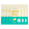 FACETORY K Beauty Face Mask Skin Care - Everyday LEMON Brightening Sheet Mask | Plant-Based with Lemon Extract (5 Pack)